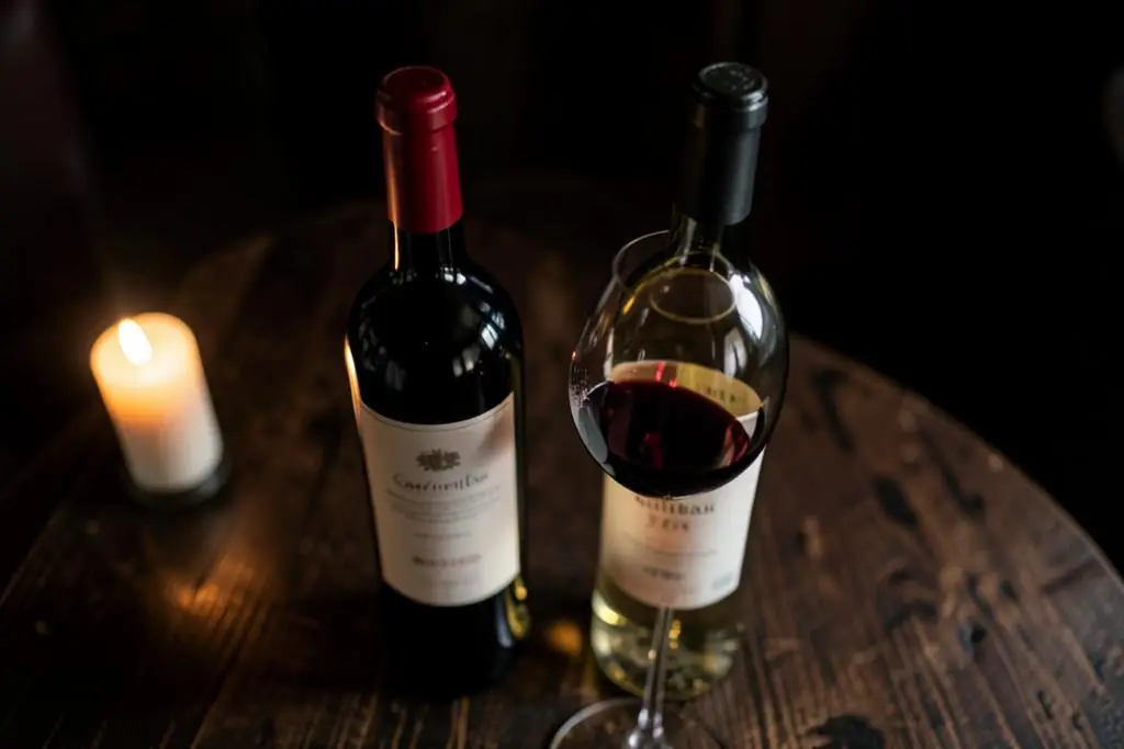 Italian wine selection at Ristorante Alsterschleuse in Tangstedt
